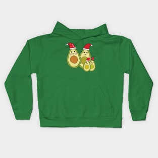 Avocado christmas family Kids Hoodie